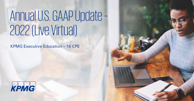 cconroyexeced's tweet photo. Experienced preparers and users of financial statements are invited to attend Annual U.S. GAAP Update – 2022, a live virtual seminar offered Oct. 24–27 and Dec. 5–8 covering recent developments and upcoming pronouncements. Estimated CPE: 16. https://t.co/OwKfqQi6AL https://t.co/dG411eKuni