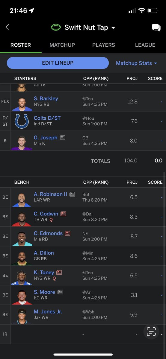 FF__Fever's tweet image. Just drafted this crazy squad for my friends 10 man league 😂😂😂 how is ESPN’s adp real #FantasyFootball