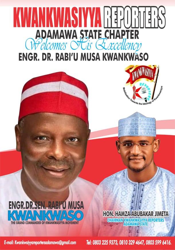 The NNPP Presidential candidate H.E Engr Dr Rabiu Musa Kwankwaso will insha Allah visit Adamawa State soon...