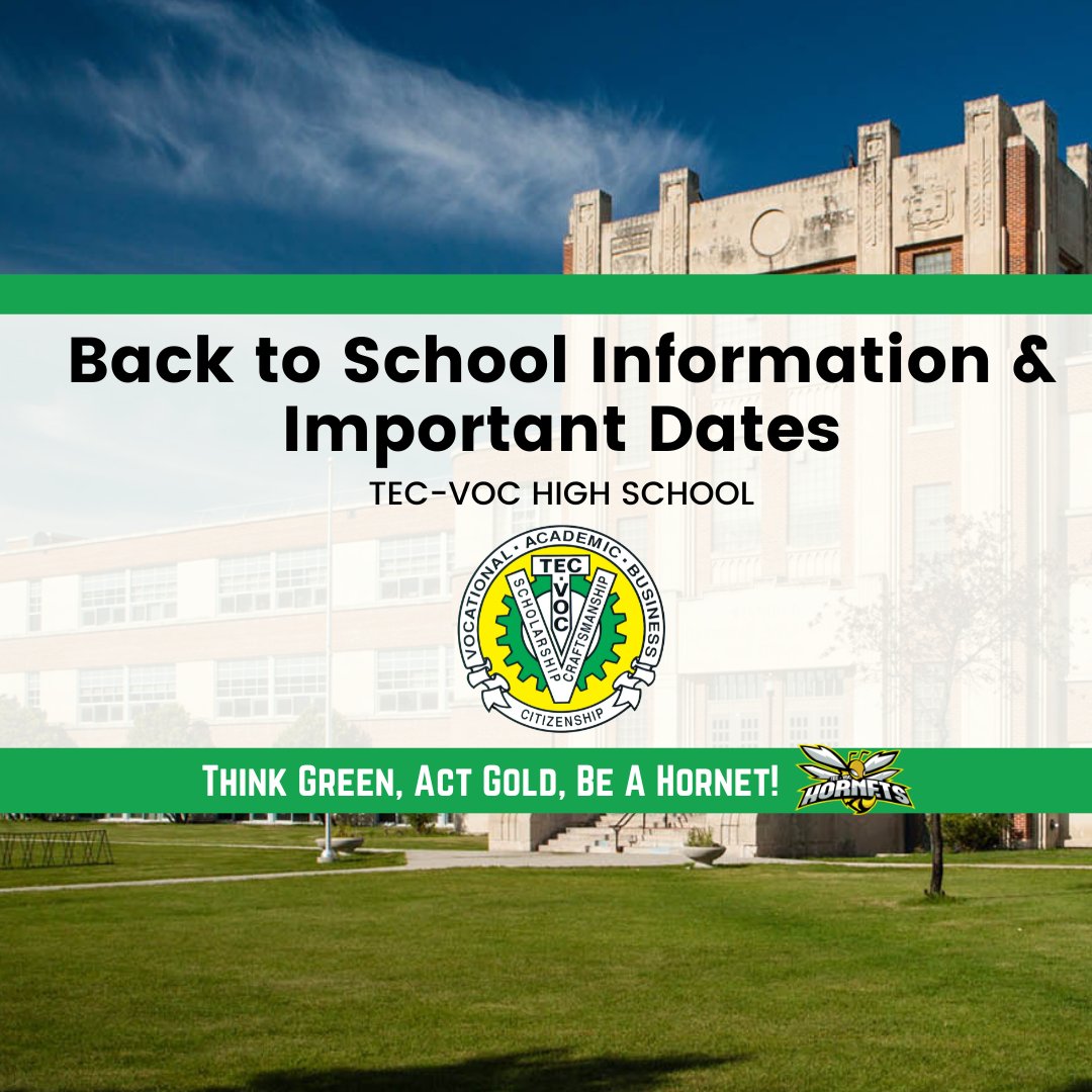 New information regarding back to school next week is now available on our website. Please visit winnipegsd.ca/technicalvocat… for back to school information and important dates.

#tecvoc #winnipegsd