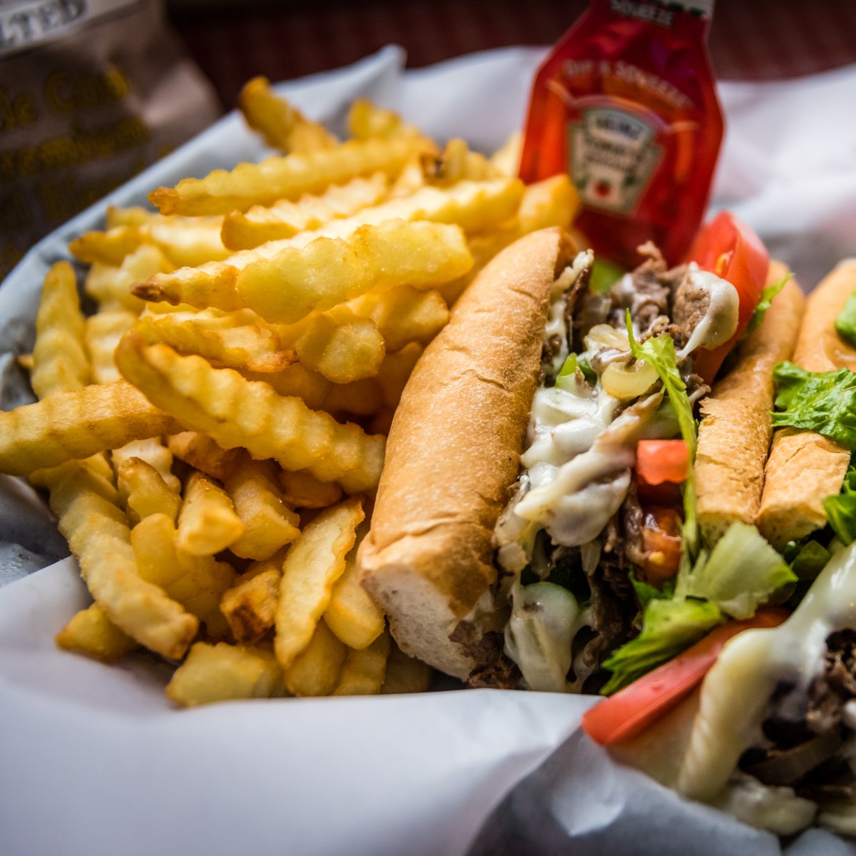 CovertCafe's tweet photo. You don't have to share your cheesesteak sandwich and fries, but you can always share your thoughts on what your favorite dish from us is! https://t.co/nKD2xVSde3