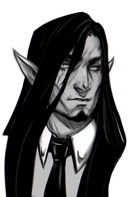 Veraylis DarkmoreSketch for  #FinalFantasyXIV #ffxiv #ffxivart #elezen 