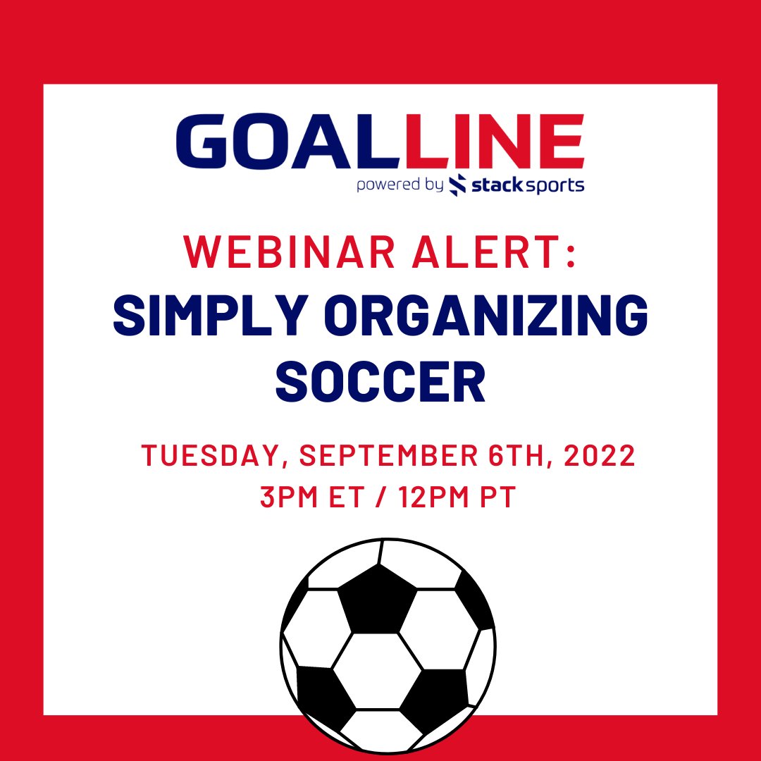 GoallineNetwork's tweet photo. Goalline makes running your soccer club or league as simple as possible. Tune in to our upcoming webinar on September 6th, 3PM ET/12PM PT to learn more about Goalline's soccer-centric tools. https://t.co/Rrvmm3mXUg https://t.co/nKb9MwdcXM