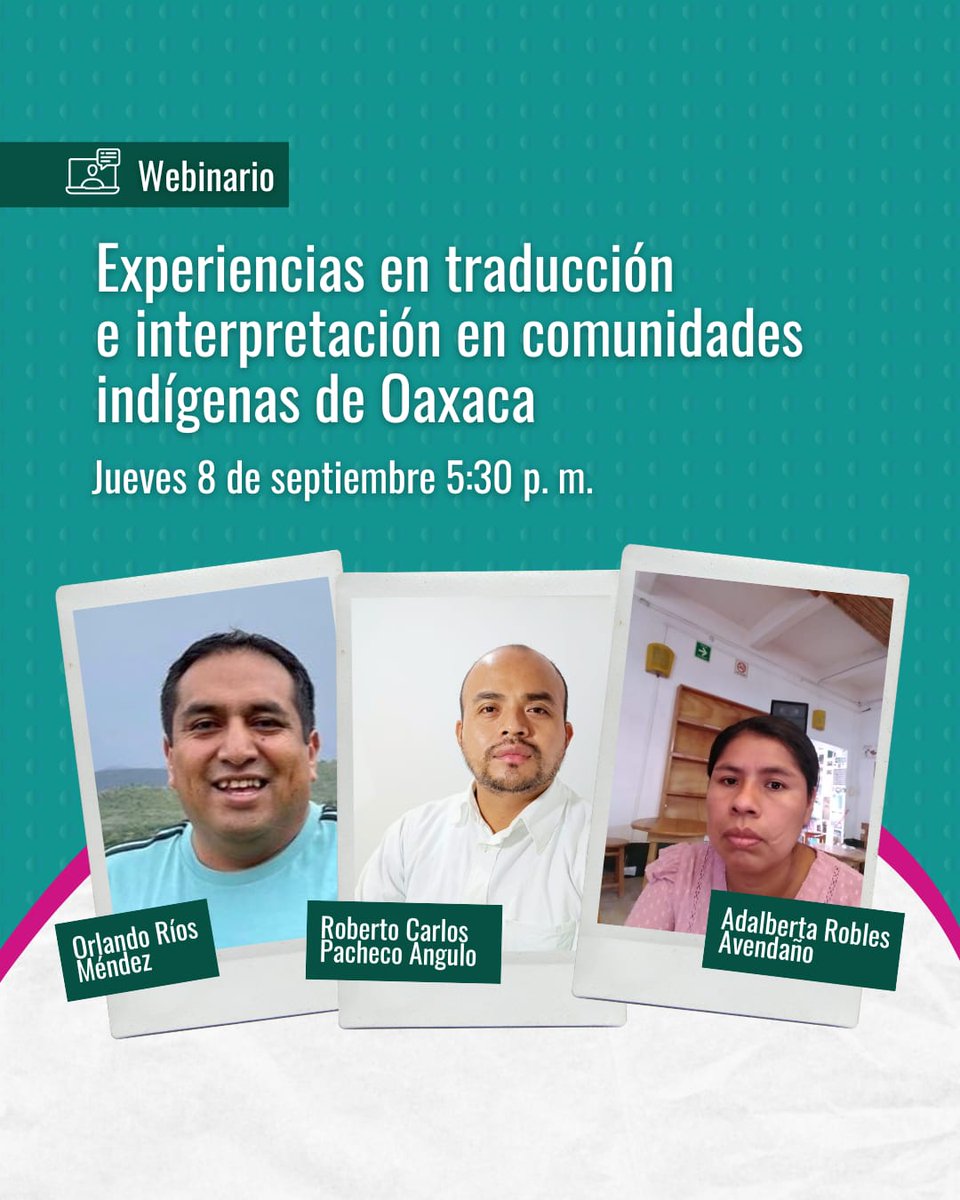 En este webinario, estudiantes de Maestría en Traducción e Interpretación de lenguas indígenas de la Universidad Autónoma "Benito Juárez" de Oaxaca nos comparten experiencias en relación a la traducción e interpretación en sus comunidades de origen.