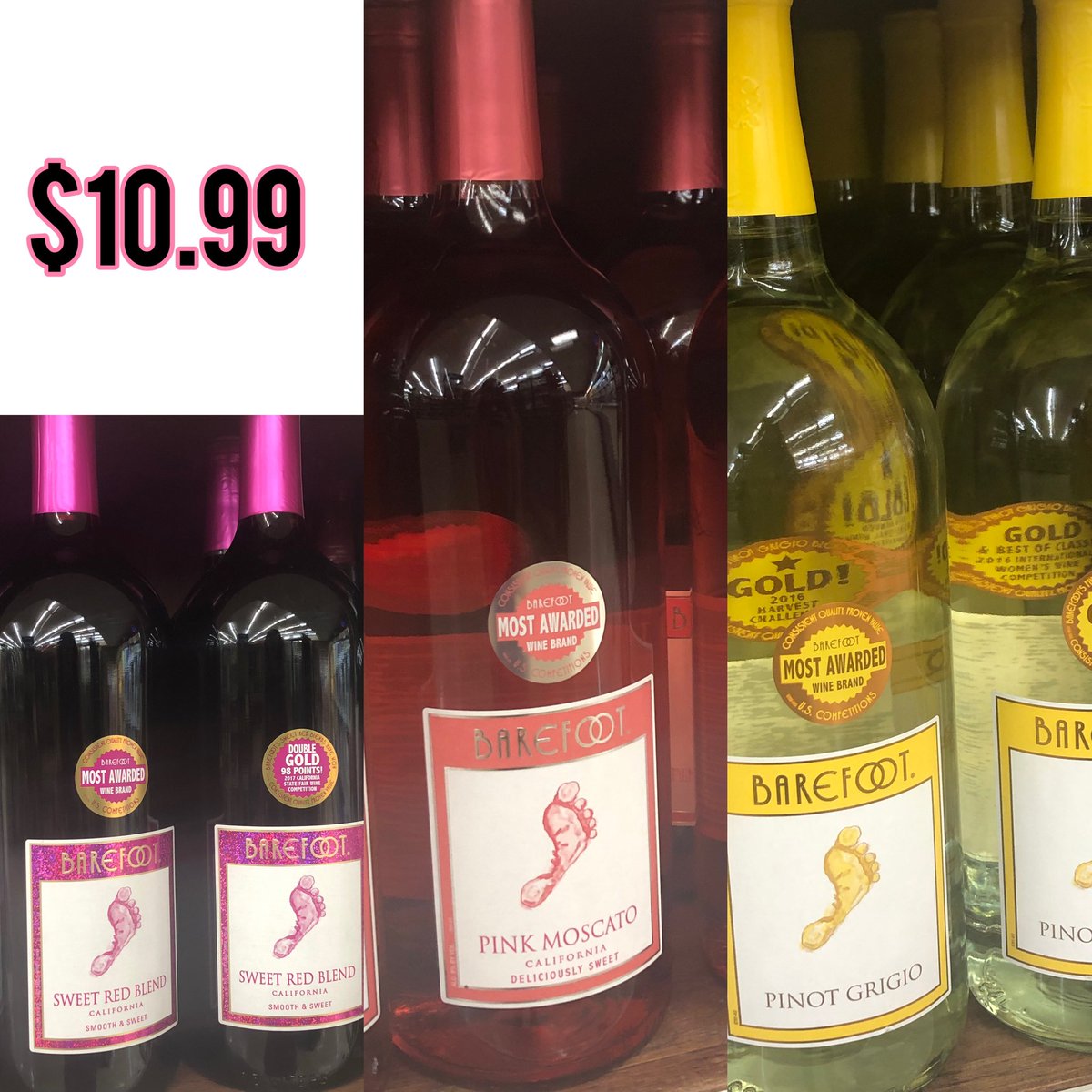 StarSuperMarket's tweet photo. Barefoot Wine 
Select Varieties 1.5L
$10.99 🍷🍷🍷 

#starmarket #shoplocal #huntsville #meridianville https://t.co/WnNmOEuLy1