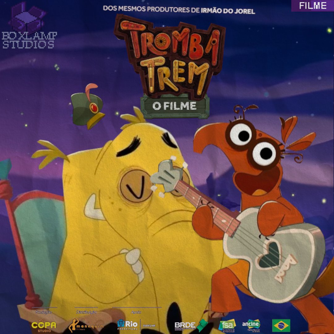 BoxlampStudios's tweet photo. E viva ao cinema Nacional!!!

A série "Tromba Trem" feita pelo  @copastudio, responsavel também por "irmão do jorel" e "historietas assombradas (para crianças mal criadas)" esta trazendo o novo filme do studio "Tromba trem" o filme chega aos cinemas dia 07 de setembro https://t.co/N6VIkjJmc6