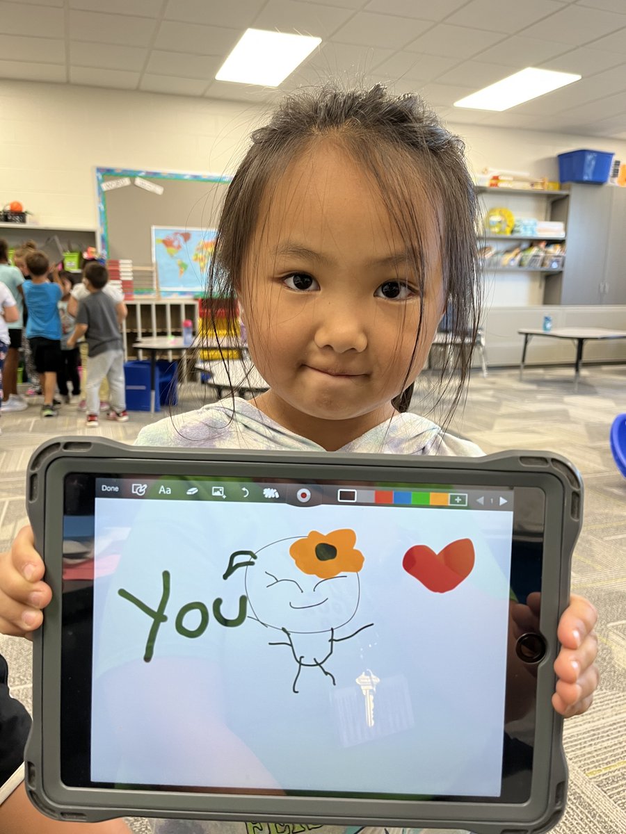 WesCucchDCE's tweet photo. The first week of 1st grade we read the book Finding Kindness by @underwoodwriter.  After reading, students drew what kindness looks like to them! #EverestPride https://t.co/QUNZegD4vF