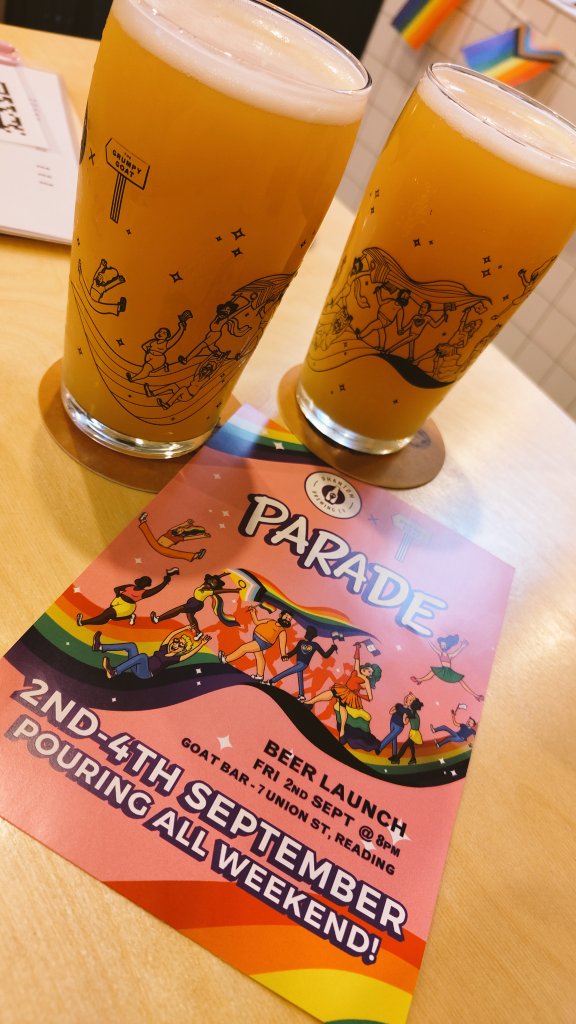hashtag_matt's tweet photo. Beer launch at @TheGrumpyGoat_ for Reading Pride 🌈 🍻
 #Parade #delicious #GrumpyGoat https://t.co/CL4Z1mLyUx