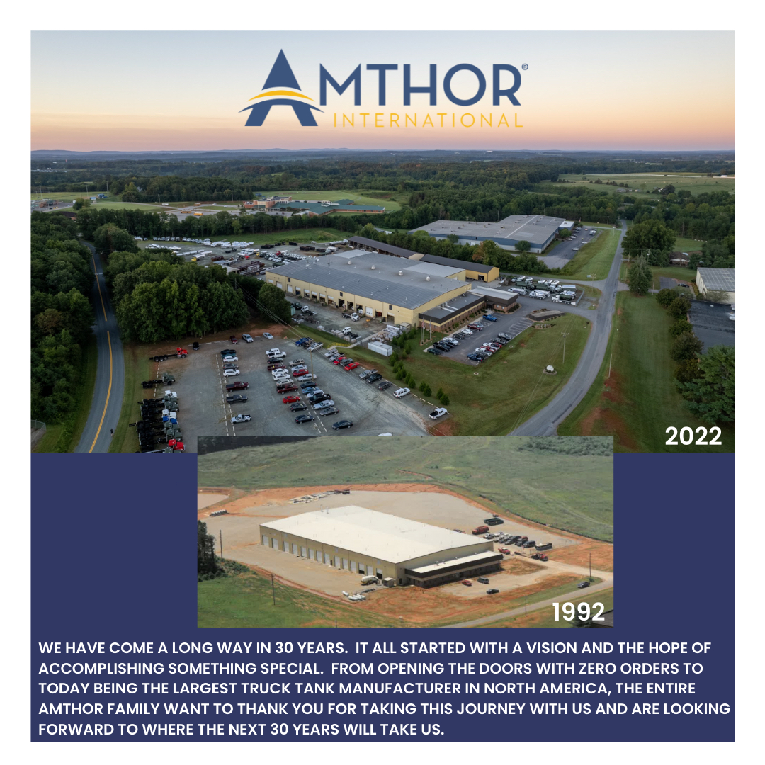 Thank you to our customers and employees for allowing us to celebrate thirty years of truck tank manufacturing

#AmthorInternational #TankTrucks