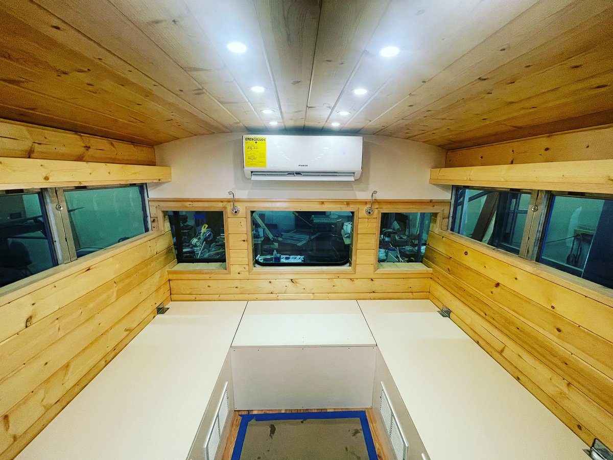 BlackSheepconv's tweet photo. Bedroom/dining area just about wrapped up 😅.
.
.
.
.
.
.
#skoolie #schoolie #Offgrid #schoolbusconversion #vanlife https://t.co/6c2jztqA8t