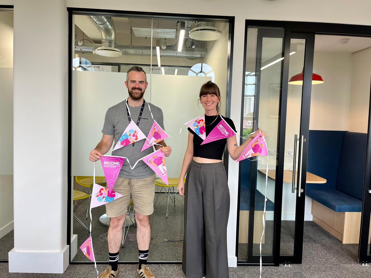 Got our new @Become1992 bunting at the ready for this Sunday and cheering on our 70 #BigHalf runners! 🎉🏃🏿‍♀️🏃‍♂️👏

Record breaking day for a Become running team. So much love for this group. Can’t wait!
