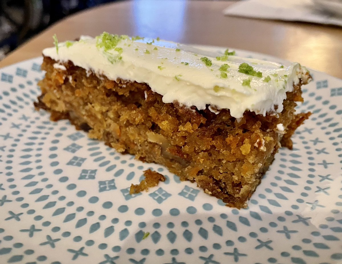 tomstaniford's tweet image. First try of the #CarrotCake recipe in @explodingbakery new “Bake It, Slice It, Eat It” book. Sublime. Definitely a keeper.