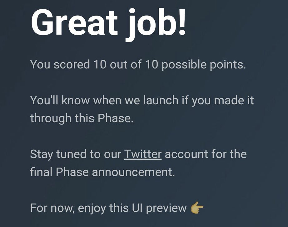 NFTbestfren's tweet photo. @3GATE_IO Who else got 10/10? 🎉 https://t.co/Bfp5gWIatc