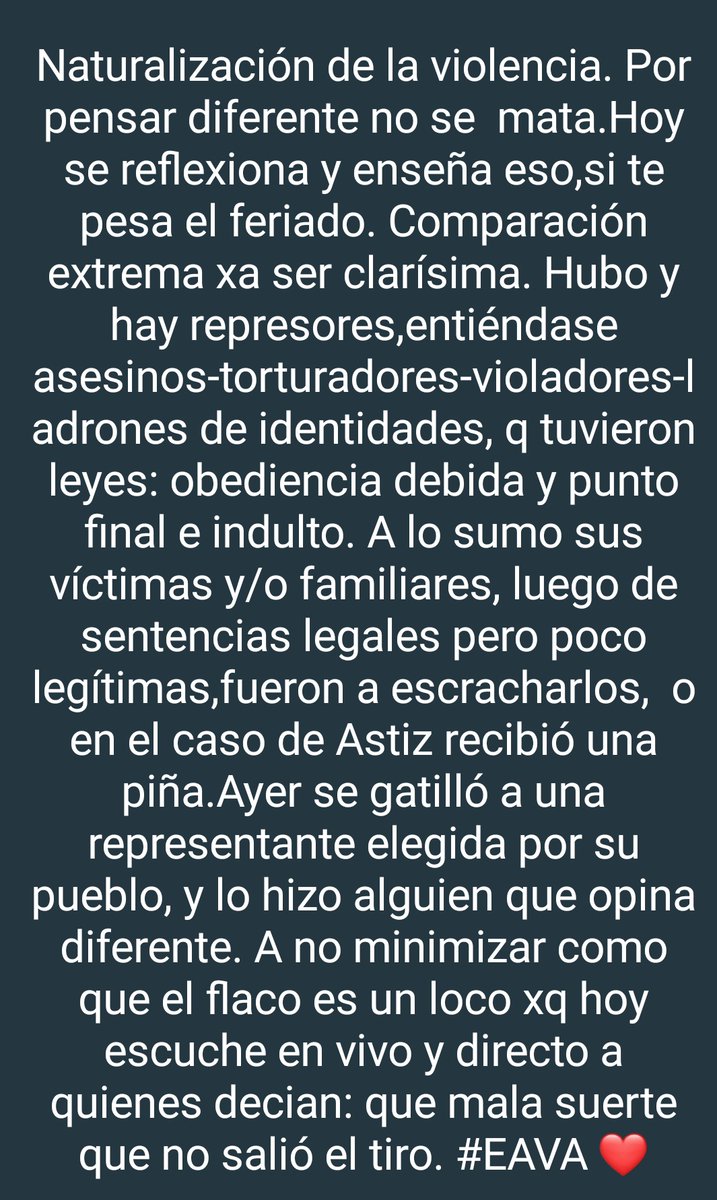 jorevera's tweet photo. #CristinaKirchner  #AtentadoACFK #AtentadoContraCFK https://t.co/dVsyU8SXKh