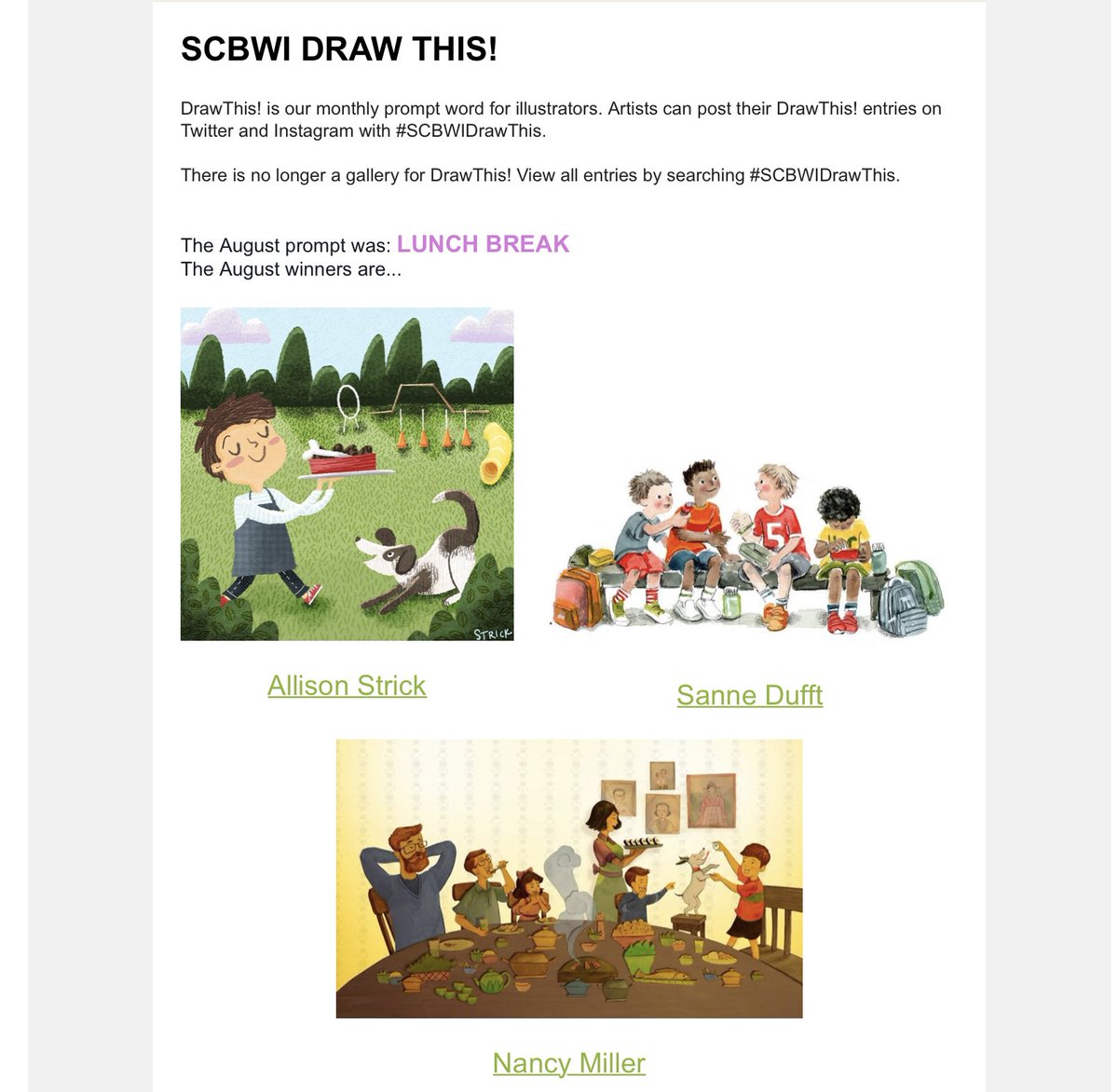 Whoa. That’s me—what an honor! #SCBWIDrawThis

#kidlit #illustration