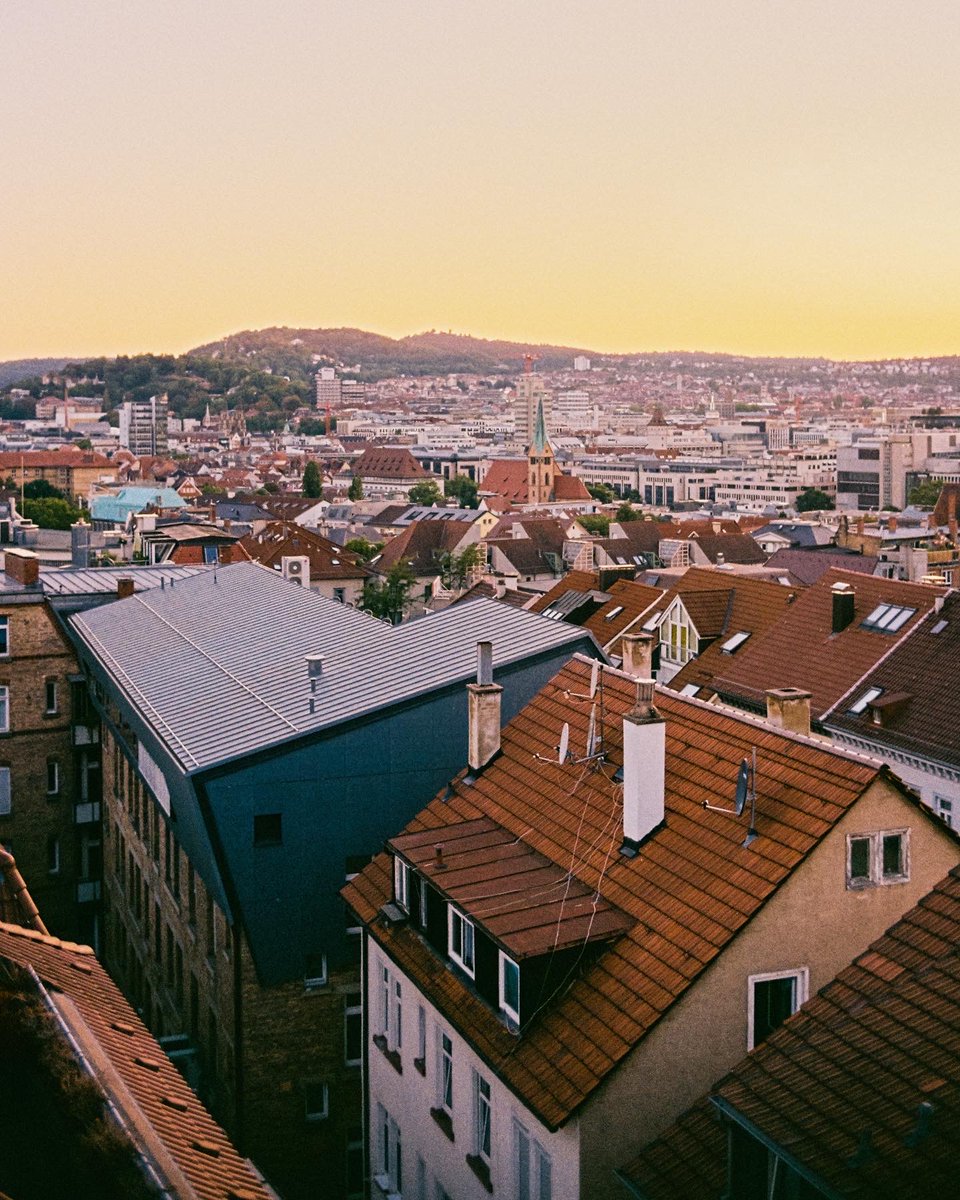 rooftop sunset on film #kodakgold