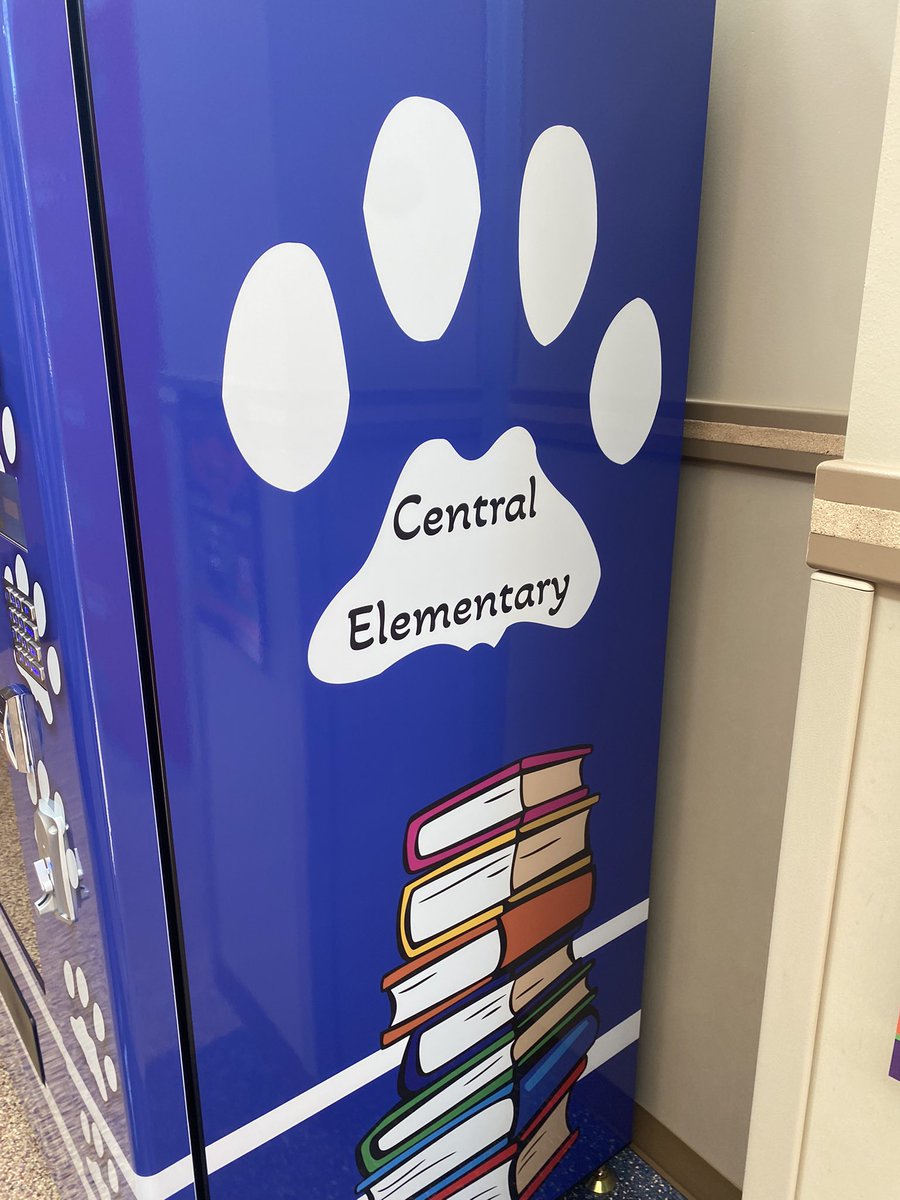 CE_Cougars's tweet photo. Our students are thrilled to now have their own book vending machine. Thanks @OPSF233 for the books! #Bookvending #BookwormMachine https://t.co/amdNHLrGhV