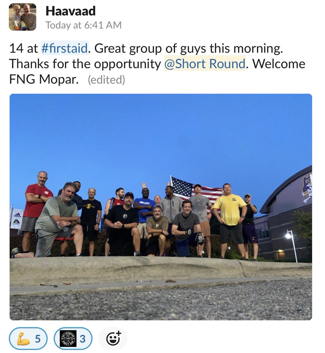What a great way to get this holiday weekend started!  Thanks for the leadership Haavaad! ⁦<a href="/F3ENC/">F3ENC Crossbones</a>⁩