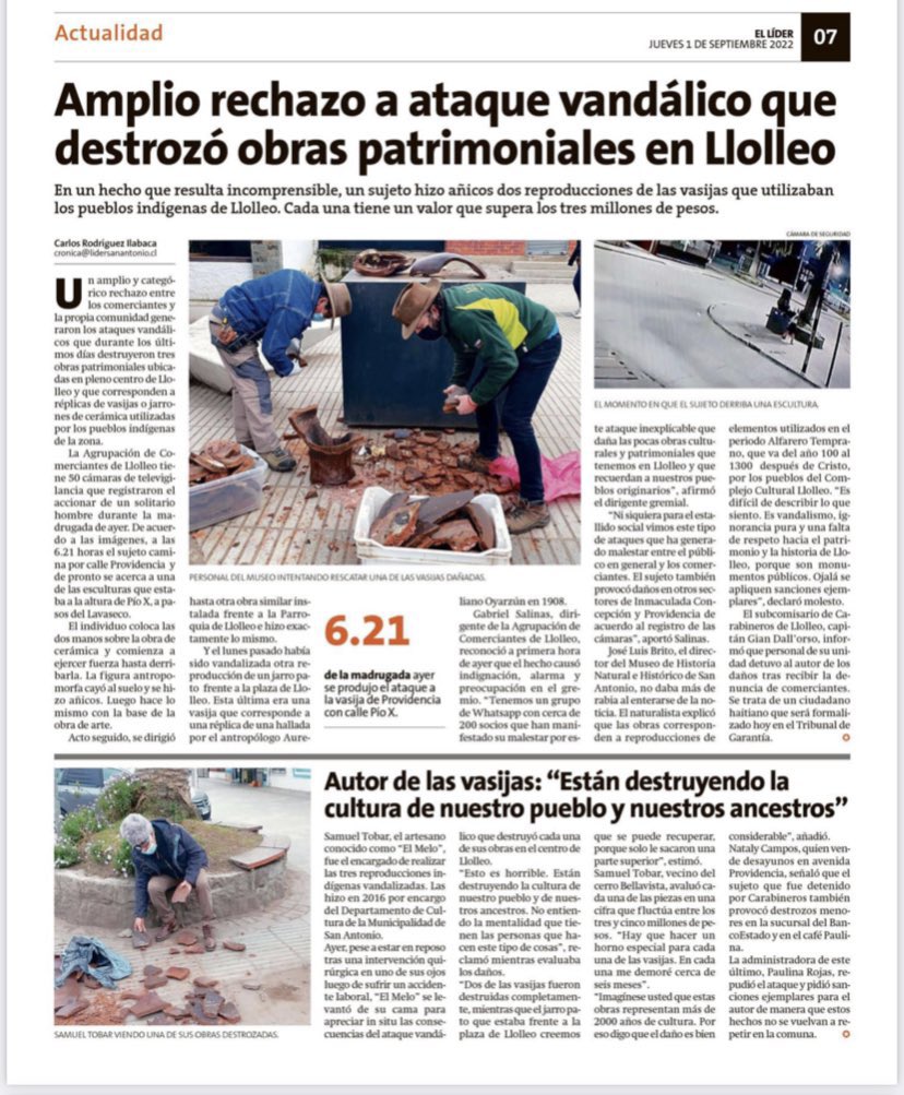 sebamawlen's tweet photo. Lamentable situación en Llolleo, individuo vandalizó obras patrimoniales de la cultura Llolleo. No es un ataque solo al patrimonio, sino también a la memoria de los ancestros. #pikunmapu #culturaLlolleo #metawe https://t.co/C0H1Hvvi1Y