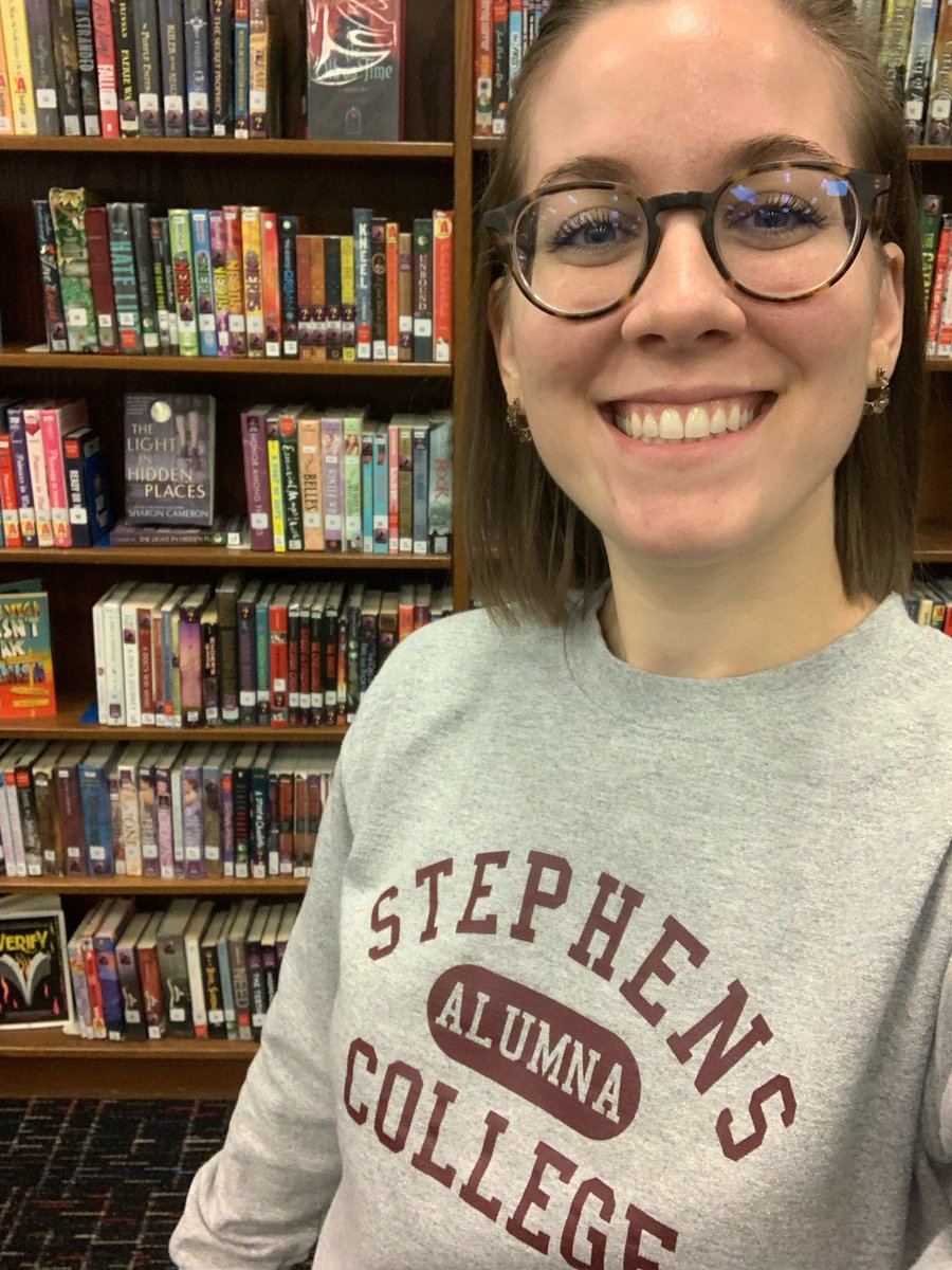 AVIDJeffMS's tweet photo. Our amazing @jmscyclones media clerk Ms. Iadanza is not only repping @stephenscollege for #CollegeColorsDay, she’s also playing our faculty college presentation on repeat. Visit our media center to get a look at the schools our faculty attended &amp; attend! @jwmsAVID @AVIDWMS https://t.co/NiG2JlGK9M