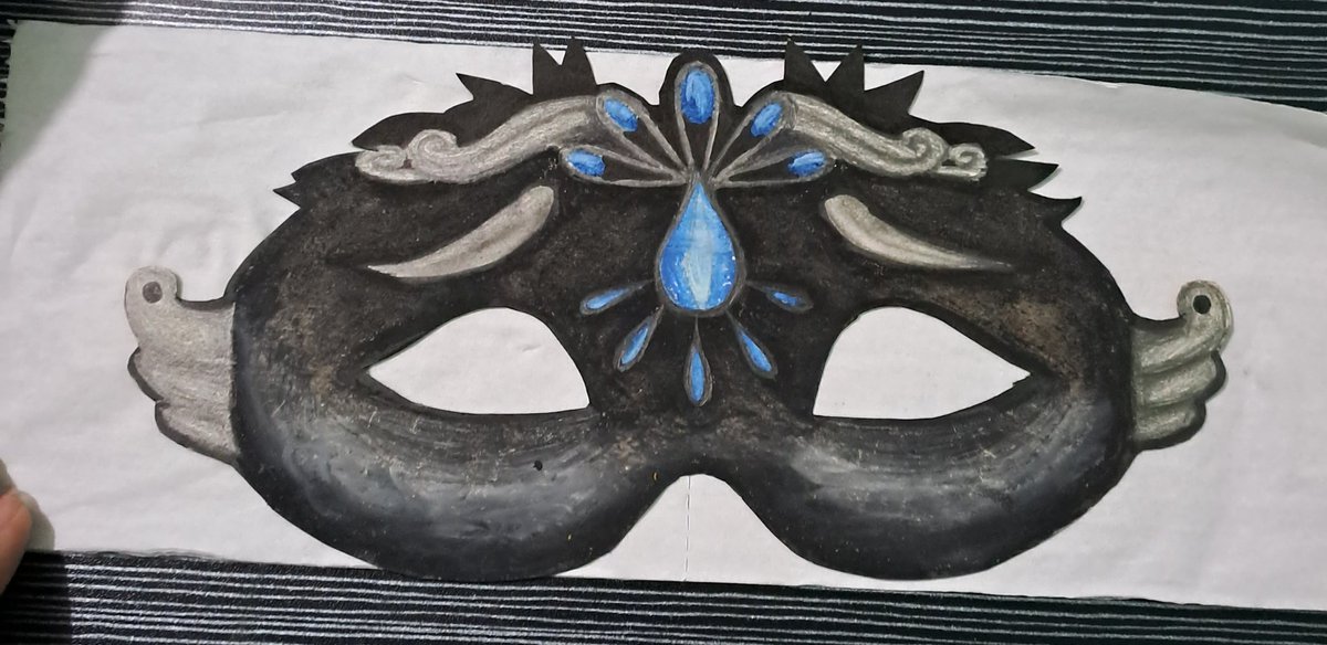 for one of my major subjects, we made an eye mask that symbolizes how i feel about my first day back on campus (left) and the other side shows the hidden feelings i had at the time (right),,, sheesh this is what i did^^