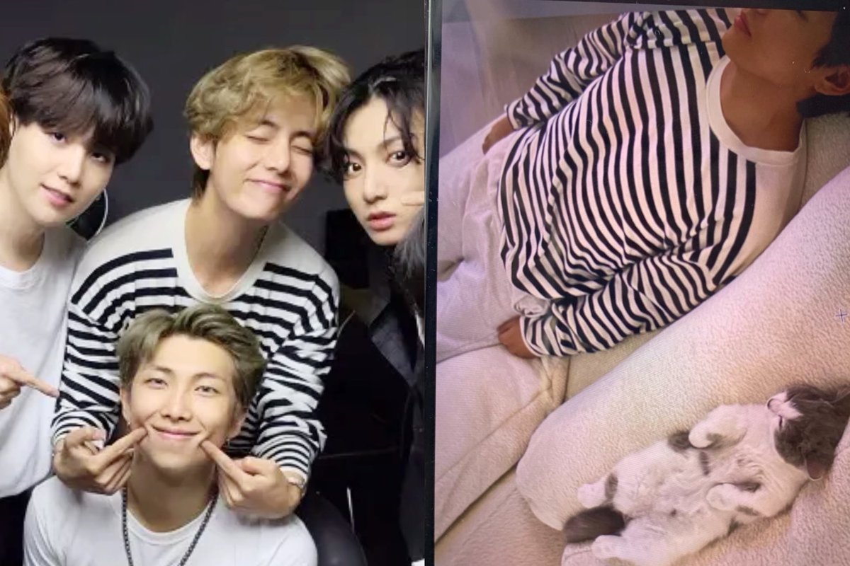 T4ENNIES's tweet photo. Y'all trying hard to deny that this man is not Taehyung. That's literally him lying on the couch at Jennie's mom house. And the cat was seen at her mom's house too with Jennie's other pets. Honestly the more y'all try to debunk these photos the more pictures will come out. https://t.co/dABUDpjSto