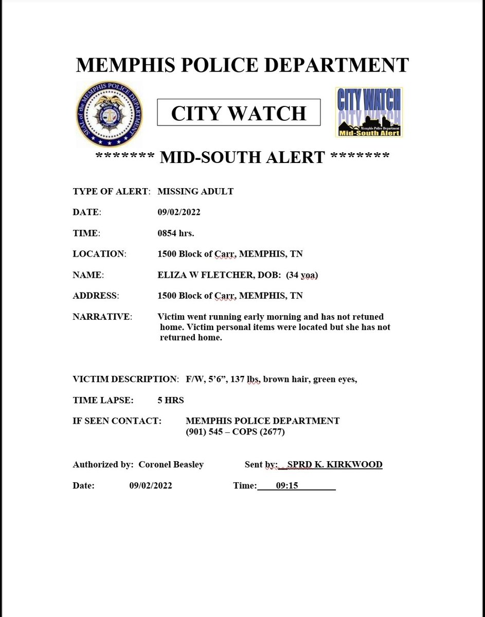 MEM_PoliceDept's tweet photo. ***CITY WATCH*** https://t.co/oFCu8ypfaS