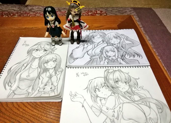 なによ!
なんなのよ!!
今年は何回ウチの娘集合ワンドロさせる気なのよ!!!
俺のスキルじゃツレェーのYO!!😭

三越榛名がスパイファミリーのヨルさんっぽいカラーリングなのでコニシファミリーってタイトルで描こうと思いましたが翔鶴もコニシ艦なので負担大きそうだったので却下にしたのは内緒🤐 