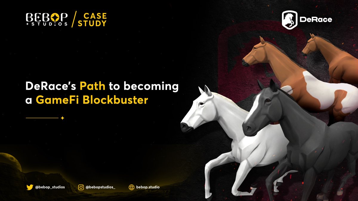 bebop_studios's tweet photo. 1/ @DeraceNFT was considered the “dark horse" of 2021 GameFi but it continuously gained tremendous support from the community.

Their social media followings—180K on Twitter, 50K on Instagram, 5.4K on Medium, and 2.5K on Tiktok—clearly demonstrate this.

How did they get there?👇 https://t.co/OaPdbMDRLv