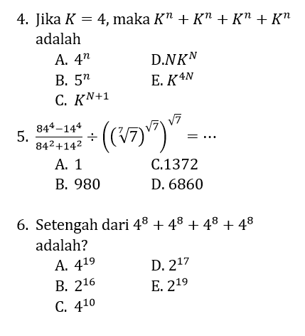 nakamatika's tweet photo. 📎PENGETAHUAN KUANTITATIF
📎UTBK2023
📝Latihan soal EKSPONEN part 2📝

Materi dasar yang wajib kalian pahami buat taklukkan UTBK. 
Cobain yuk sambil nunggu pembahasannya!

#studytwt #ambiverse #studyacc #ambisvers https://t.co/Dib63lZQ8C