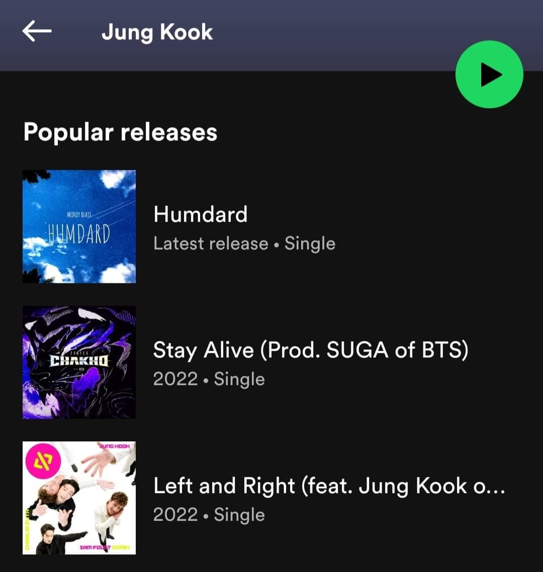 SuJK0613's tweet photo. Hello @Spotify @SpotifyCares @BIGHIT_MUSIC,

a track by an unknown artist suddenly appeared under Jung Kook’s Official Spotify Artist profile, please resolve this issue as soon as possible! https://t.co/CN4Jtm6akR
