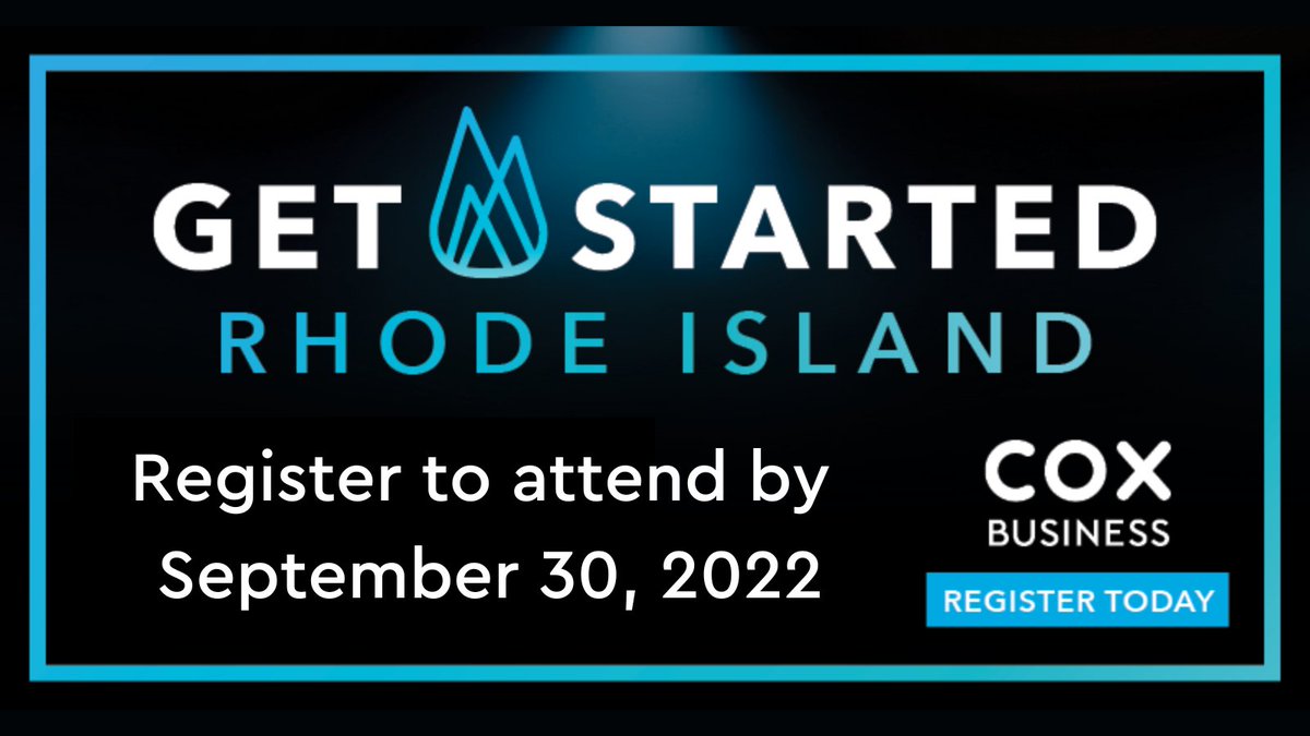 CoxBusinessRI's tweet photo. Register to attend #GetStartedRI for FREE! See which finalist will take home the cash and prizes on October 5th during this Shark Tank-style local entrepreneurial event. 

Grab your ticket here: https://t.co/woSDuVSGFK https://t.co/n7JjampFlZ