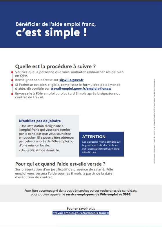 F_Gaussens's tweet photo. 📣Recruteurs, connaissez-vous l'emploi franc ❓
➡️Bénéficiez de l’aide emploi franc en embauchant, en CDI ou en CDD d’au moins six mois, un salarié qui réside dans un quartier prioritaire de la politique de la ville.
https://t.co/S1C4nNJBRk https://t.co/dFQcDJCWVB