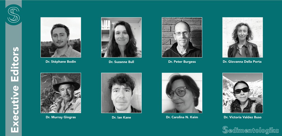 sedimentologika's tweet photo. Please say hello to our final first executive editor team for #Sedimentologika : Dr. Stephane Bodin, Dr. Suzanne Bull, Dr. Peter Burgess, Dr. Giovanna Della Porta, Dr. Murray Gingras, Dr. Ian Kane, Dr. Carolina N. Keim, Dr. Victoria Valdez Buso #DOA #MeetTheEditors https://t.co/CsoypFru8j