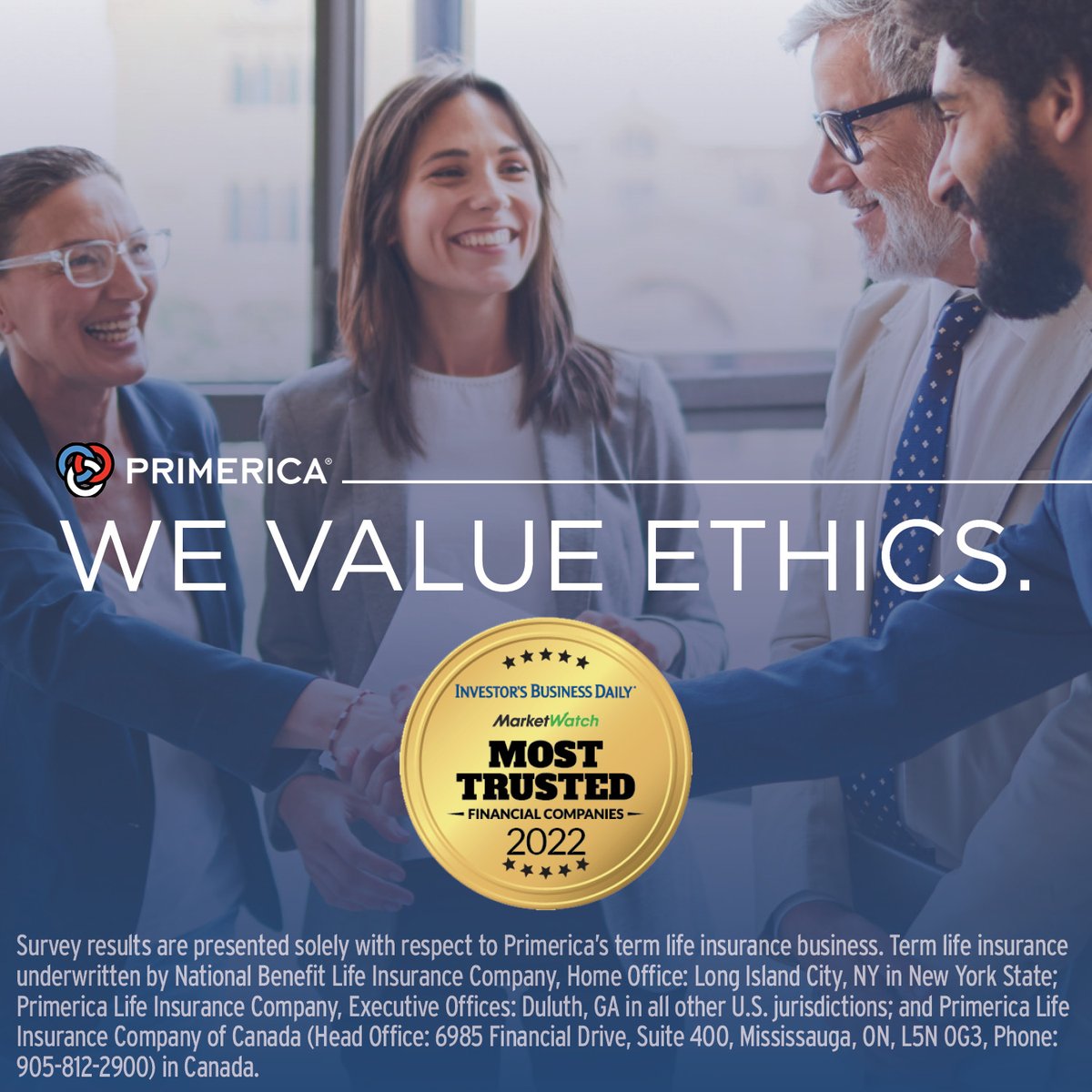 ngcw's tweet photo. Ethics were among the 7 trust factors considered in the @IBDinvestors naming @Primerica as the #1 Most Trusted Life Insurance Company.

#Primerica leads with integrity while helping families get properly protected. #MostTrusted

https://t.co/8qC1c6L8JP https://t.co/X71zMAlexW