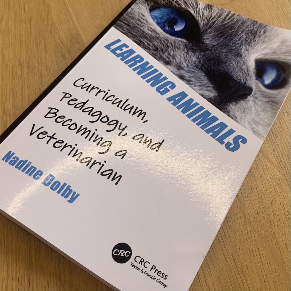MalcM's tweet photo. My current book. A profoundly touching and unsettling book about veterinary education through the work of a Professor of Curriculum studies and the experiences of a cohort of vet students. Anyone in veterinary education should make this a must-read. 1/2 https://t.co/Ptuv9ZnuHu