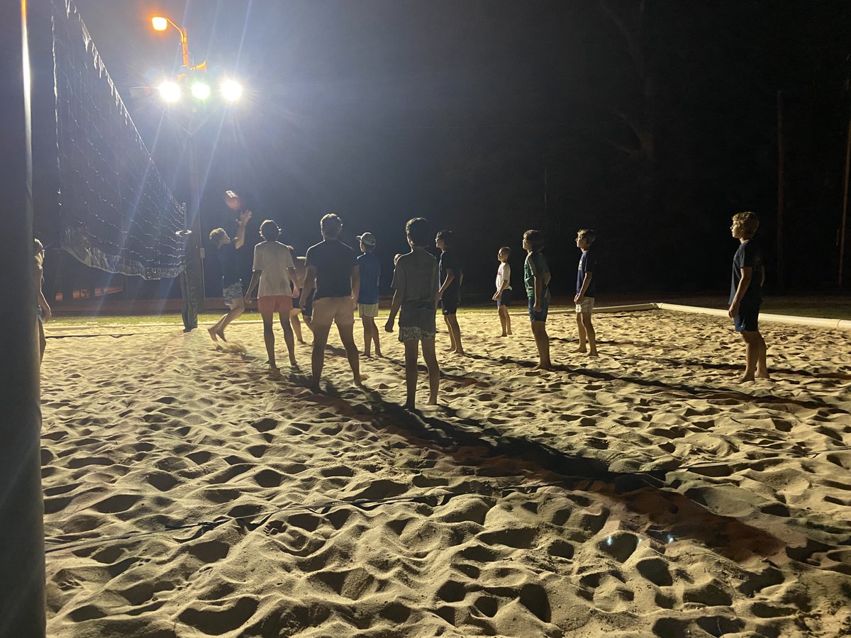 WCDS_Trips's tweet photo. A little bit of friendly competition with boys vs. girls nighttime volleyball #WCDSGrade10 #WCDS10thTrip https://t.co/nzeT0z9EIp