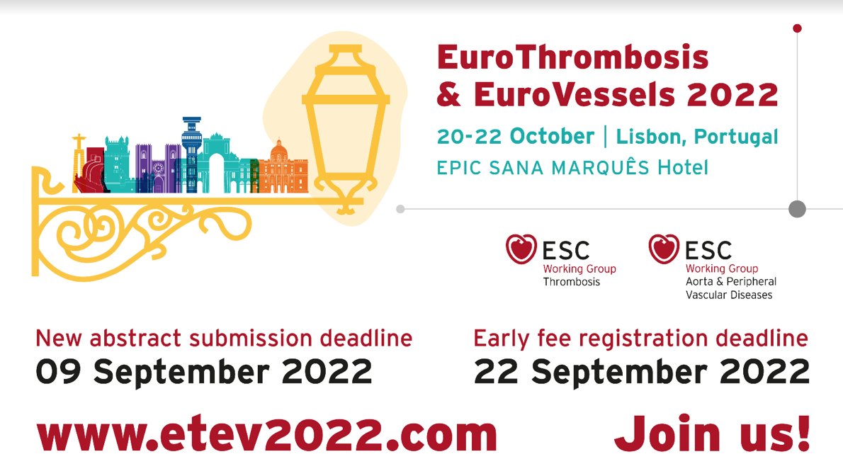 Dr Will Parker (@theclotdoc) on Twitter photo EuroThrombosis & EuroVessels 2022 submission deadline for cases/abstracts now extended to 9th September <a href="/escardio/">European Society of Cardiology</a> <a href="/isth/">ISTH</a> <a href="/BritSocHaemThro/">British Society for Haemostasis & Thrombosis</a> <a href="/BritishCardioSo/">British Cardiovascular Society</a> etev2022.com EuroThrombosis & EuroVessels 2022 submission deadline for cases/abstracts now extended to 9th September <a href="/escardio/">European Society of Cardiology</a> <a href="/isth/">ISTH</a> <a href="/BritSocHaemThro/">British Society for Haemostasis & Thrombosis</a> <a href="/BritishCardioSo/">British Cardiovascular Society</a> etev2022.com
