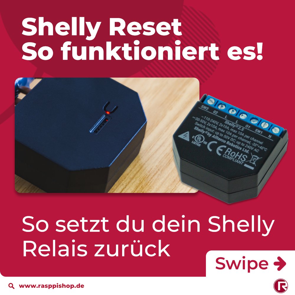rasppishop's tweet image. Nochmal von vorn. Wie resete ich meinen Shelly? 🤔

Ein Reset kann Wunder bewirken. Hier zeigen wir dir, wie du deinen Shelly zurücksetzt und so wieder neu einrichten kannst. 💡

➡️rasppishop.de/Smart-Home::sh…

#rasppishop #schipkau #shellysmarthome
#smarthome #homeautomation #shelly