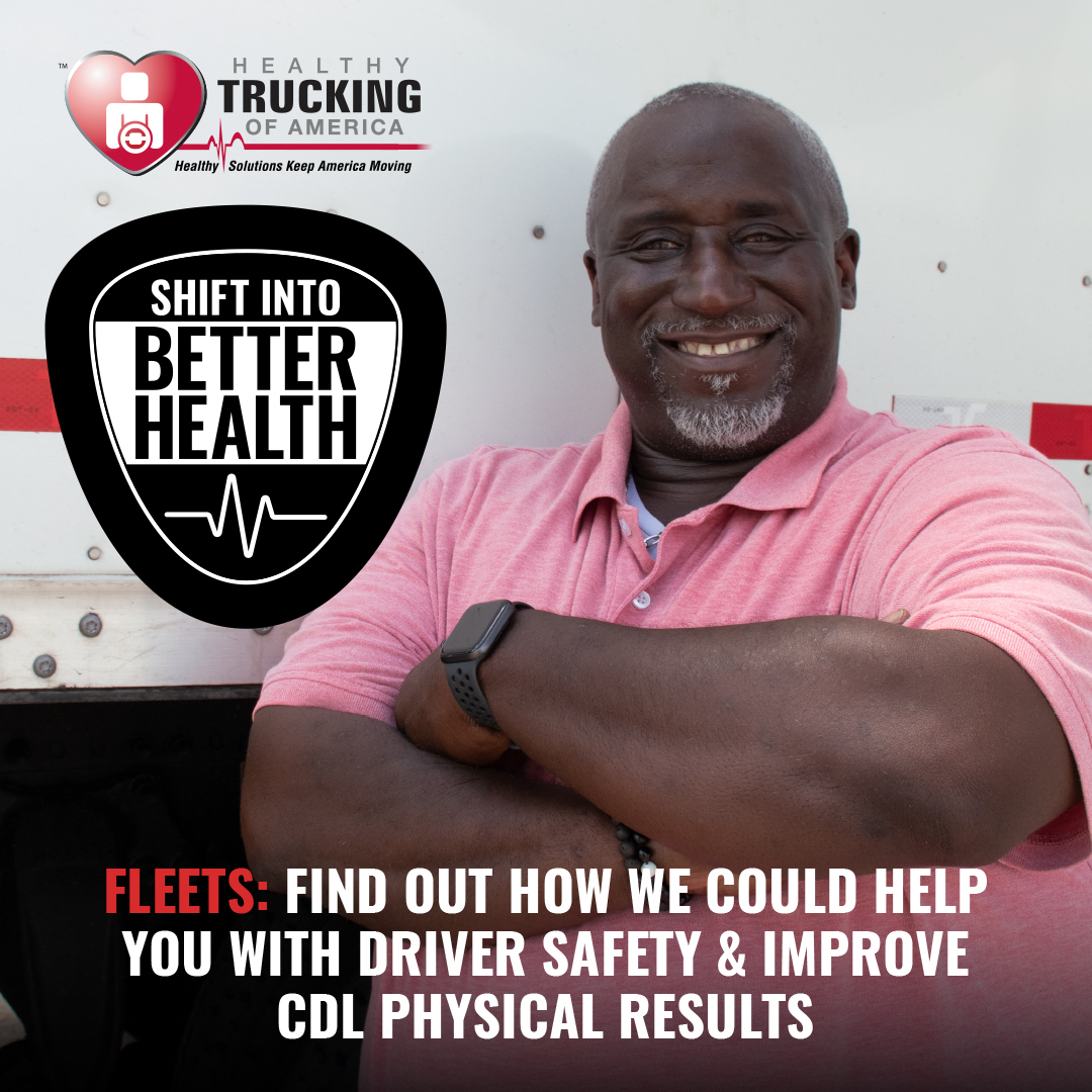 FREE Fleet Owner Webinar - Shift Into Better Health - September 20-22. Learn how our program could help you keep drivers around for the long haul. Sign up today &amp; join other fleet owners who are making a healthy difference for their fleets: shiftintobetterhealth.com