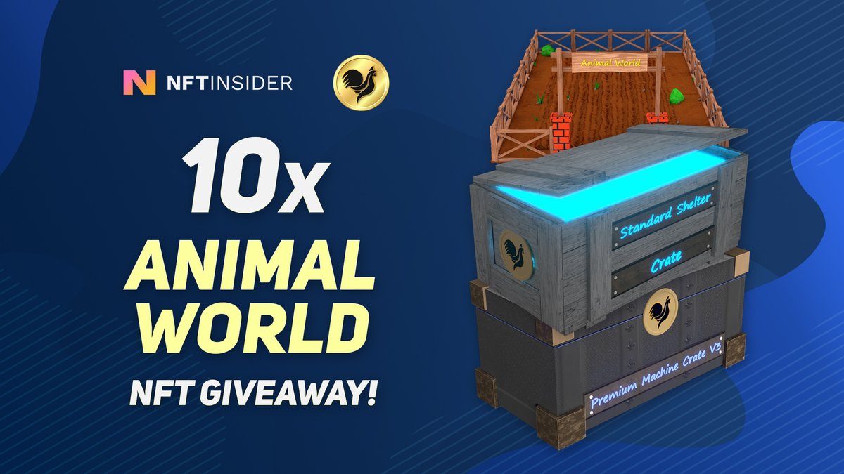 Thanks to <a href="/animalworldwax/">Animal World</a> - who launch their F2P mode today - we have 10 assorted NFTs to give away, worth over 1,500 WAX!

To enter:
1⃣ Follow <a href="/NFTInsider_io/">NFT Insider</a> &amp; <a href="/animalworldwax/">Animal World</a> 
2⃣ Like &amp; RT
3⃣ Tag 2 friends
👇 Drop your WAX wallet below!

⏳ Entries close at 21 UTC on Monday!