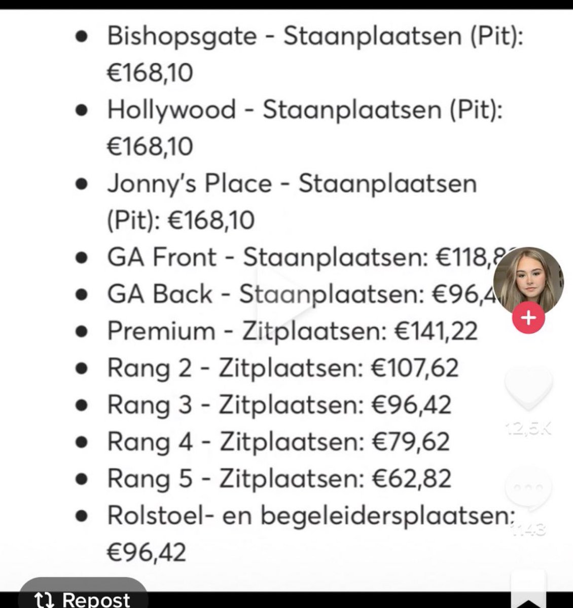 reneejacky's tweet photo. @mojoconcerts @Ticketmaster_NL Nee ik heb premium. Deze zijn €20 goedkoper dan de beste tickets in de zaal, maar als ik de plattegrond moet geloven zit ik 3 hoog achter. Hoe kan dit? https://t.co/zLuOh8aPIo