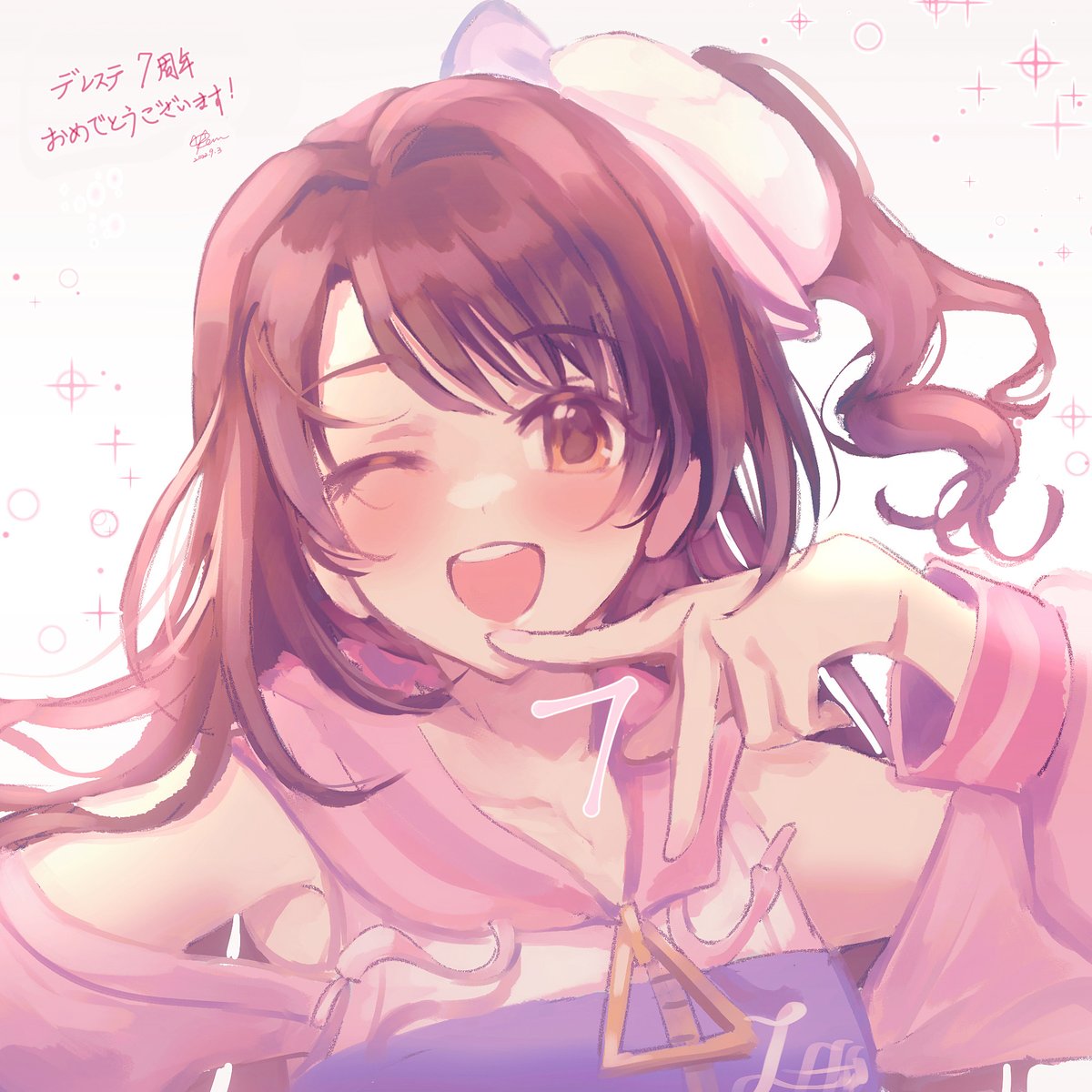 デレステ「#島村卯月 #デレステ7周年 」|Kevnのイラスト