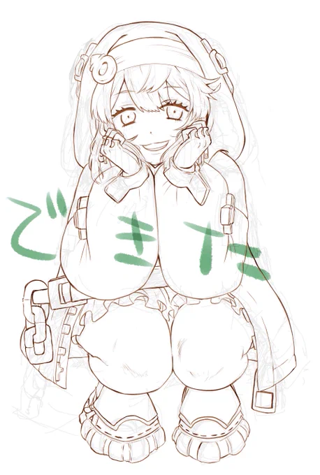 ブリジットの線画できた… 