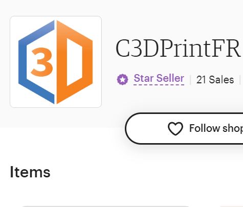c3d_print's tweet photo. Just got my "Star Seller" verification on #Etsy ! Thank you everyone ! https://t.co/THy6MumetZ https://t.co/BtPd5sWwzI