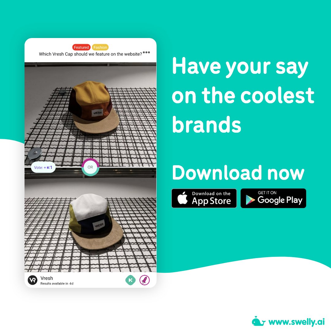 SwellyOfficial's tweet photo. Have your say on Swelly and earn Kin letting brands know what you think.

Vresh is our latest brand that needs your opinion.

Download the app now here: https://t.co/ivAf3AV11i

#brand #marketresearch #Opinion #research #vote #haveyoursay #app #marketing #voting #thisorthat https://t.co/lGBa72fsmM