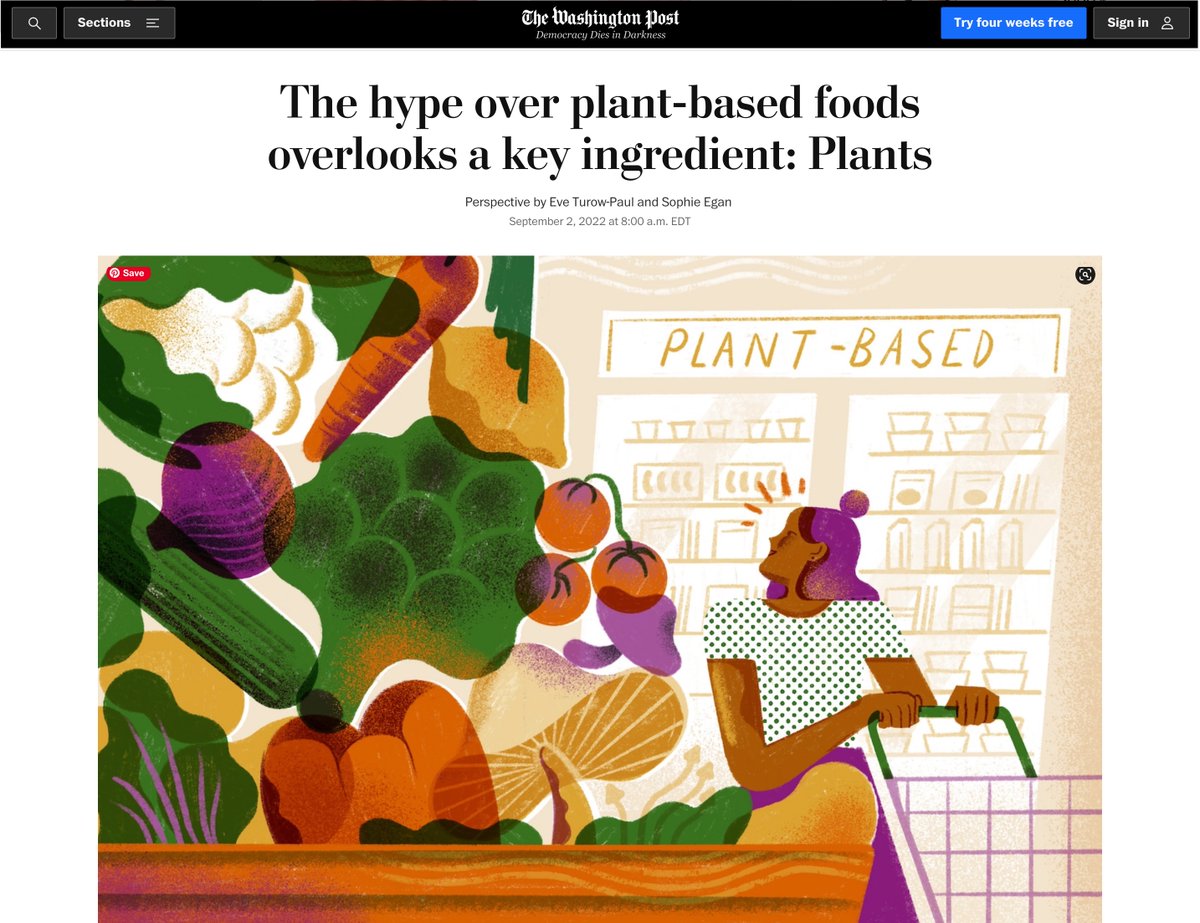Eve Turow-Paul (@eveturowpaul) on Twitter photo The plant-based movement has hit the mainstream, but it has left something important behind: plants! 🍄🍆 🌵Read my Perspectives piece—co-written with the wonderful <a href="/SophieEganM/">Sophie Egan</a>—in the <a href="/washingtonpost/">The Washington Post</a>! 🔗 ow.ly/KVUY50KyU7J The plant-based movement has hit the mainstream, but it has left something important behind: plants! 🍄🍆 🌵Read my Perspectives piece—co-written with the wonderful <a href="/SophieEganM/">Sophie Egan</a>—in the <a href="/washingtonpost/">The Washington Post</a>! 🔗 ow.ly/KVUY50KyU7J