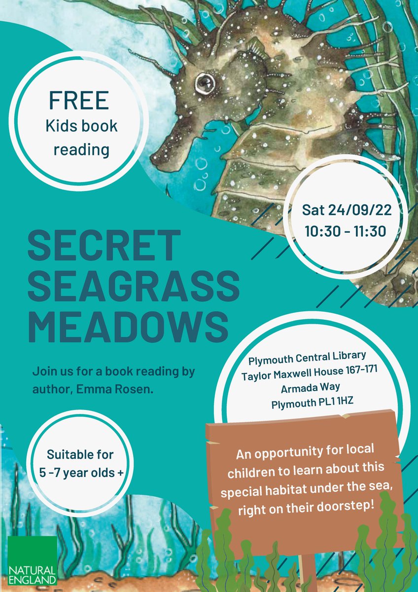 FREE #bookreading to celebrate our new illustrated book ‘Secret Seagrass Meadows’ written by 
<a href="/EmmaRosenBooks/">Emma Rosen</a> and illustrated by <a href="/rthomas_fineart/">Rhiannon Thomas</a>🌱

This book aims to educate children about this valuable habitat and the efforts to #restore #seagrass with <a href="/EULIFERemedies/">LIFE Recreation ReMEDIES</a> 🌊⛵️🌱
