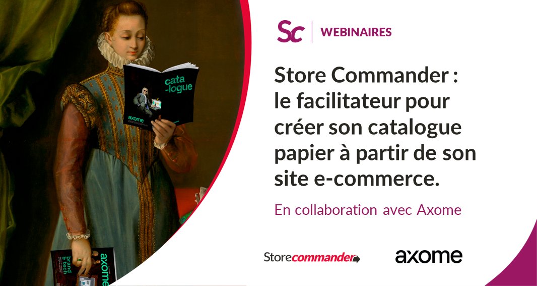 StoreCom_FR's tweet photo. 🖥️ [ #savethedate ] Webinaire Store Commander x @axome le mardi 13 septembre à 11h00.
https://t.co/ML8ToBSgPq
Découvrez comment Store Commander peut faciliter la création de votre catalogue papier à partir de votre site e-commerce.🚀
#webinaire #ecommerce #catalogue #scpartner https://t.co/hswWet7tSS