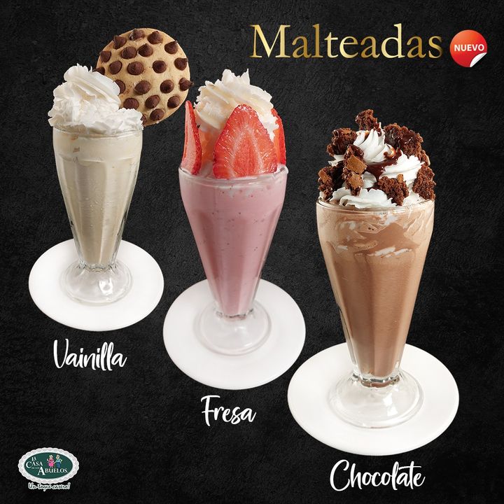Nos encantan las malteadas, por eso tenemos una nueva y deliciosa presentación para ti 😍

Tres sabores disponibles ya en nuestro nuevo menú 🙌

¿Te vas a quedar con el antojo? 😏